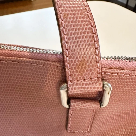 Burberry Pink Leather Shoulder Bag Vintage - Picture 6 of 11